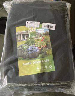 Fabric Grow Bags 20 Gallon - 5 Pack - NEW