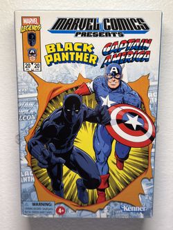 Marvel Legends Retro 2 Pack Black Panther & Captain America
