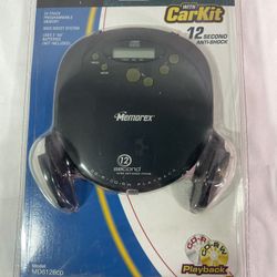Memorex MD6126CP Portable CD Player Car Kit Brand New Sealed