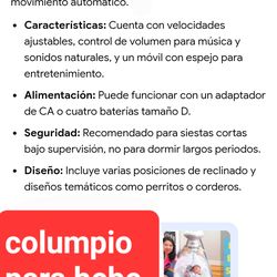 Columpio para bebe usado en buenas condiciones  $40