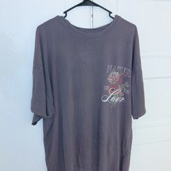 Jean Co Gray Oversized T-shirt Size XL For Women