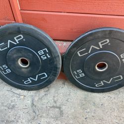 15 Lbs Cap Bumper Plates 
