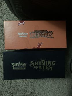 Both boxes of Pokémon TCG: Battlestyles & Shining Fates