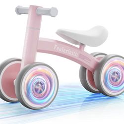 Baby Balance Bike for 1 Year Old Boys Girls, Toddler First Bike with 4 Colorful Lighting Wheels | 10-36 Month Toddler Balance Bike | First Birthday Gi