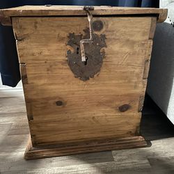 Wooden Storage End Table