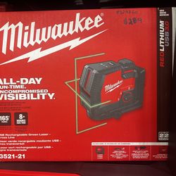 Milwaukee Usb Rechargeable Green Laser Cross Line 