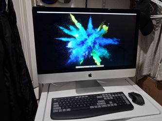 iMac  macOS Catalina desktop computer.  intel Core i7 processor.      32 gb ram.  3  Tb hard drive.   Processor 3.4 GHz Quad Core.  27 inches screen. 