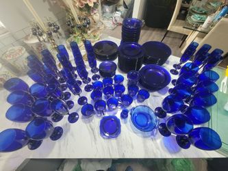 Vintage Dalzell Viking Cobalt Blue Dishes