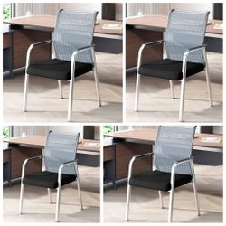 Task chair, Set of 4 ,Ergonomic Mesh Office Chair with Lumbar Support - Comfortable Computer Desk Chair for Home Office & Meeting Room Use , NEW