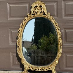 Gilded Big Mirror  59” By 36” 