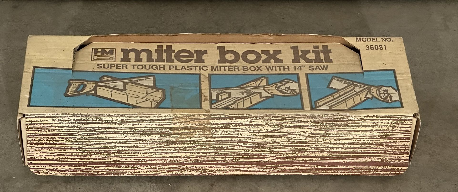 Vintage Miter Box Kit w/ 14” Saw