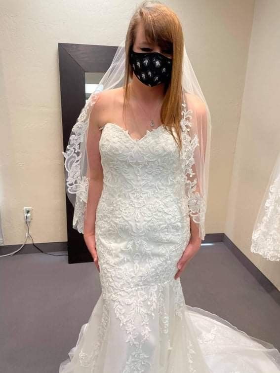 Wedding Dress And Veil-Unworn/Unaltered