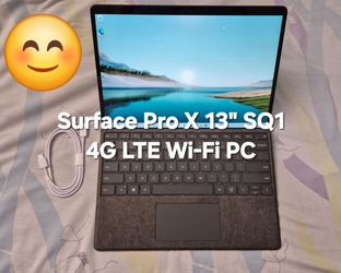 Microsoft Surface Pro X 13" 4G LTE PC Laptop Tablet Windows SQ1 8GB RAM 128GB SSD Wi-Fi Touchscreen