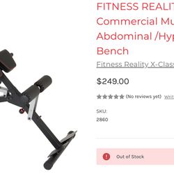 Fitness Reality Back Extension Bench