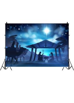 Christmaa Nativity Backdrop