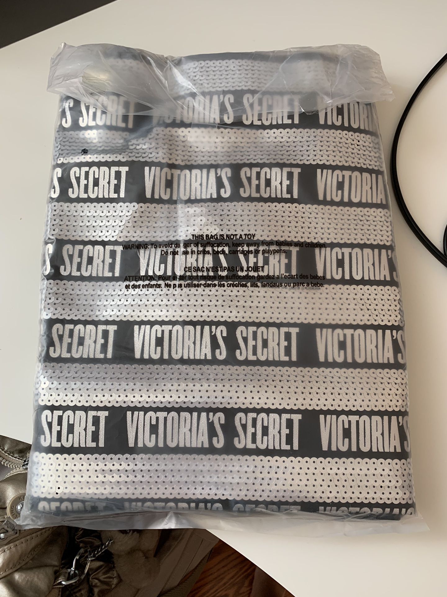 Victoria's Secret VS Tote Bag Silver Sequin Purse for Sale in Bonita, CA -  OfferUp