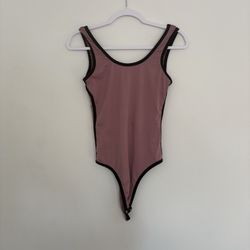 Pink & Black Bodysuit Tank Top  