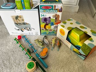 Wooden toy blocks , Melissa and Doug plus others toy lot