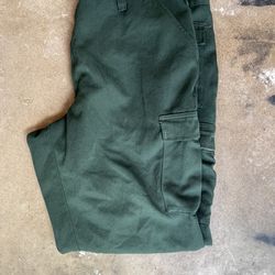 Vtg FSS Wildland Fire Fighting Cargo Pants Green Tag 38-42 x 33 | Color: Green | 
