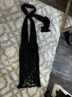 B- Sharp Black Backless Dress