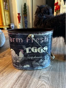 Vintage farm bucket made to look old