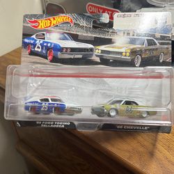 Hot Wheels Car Culture Premium 2 Pack 69 Ford Torino Talladega, 66 Chevelle