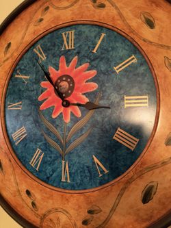 24x24 large metal beautiful battery operated clock and other home decor