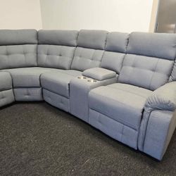 Grey Fabric Recliner Sofa | Free Delivery
