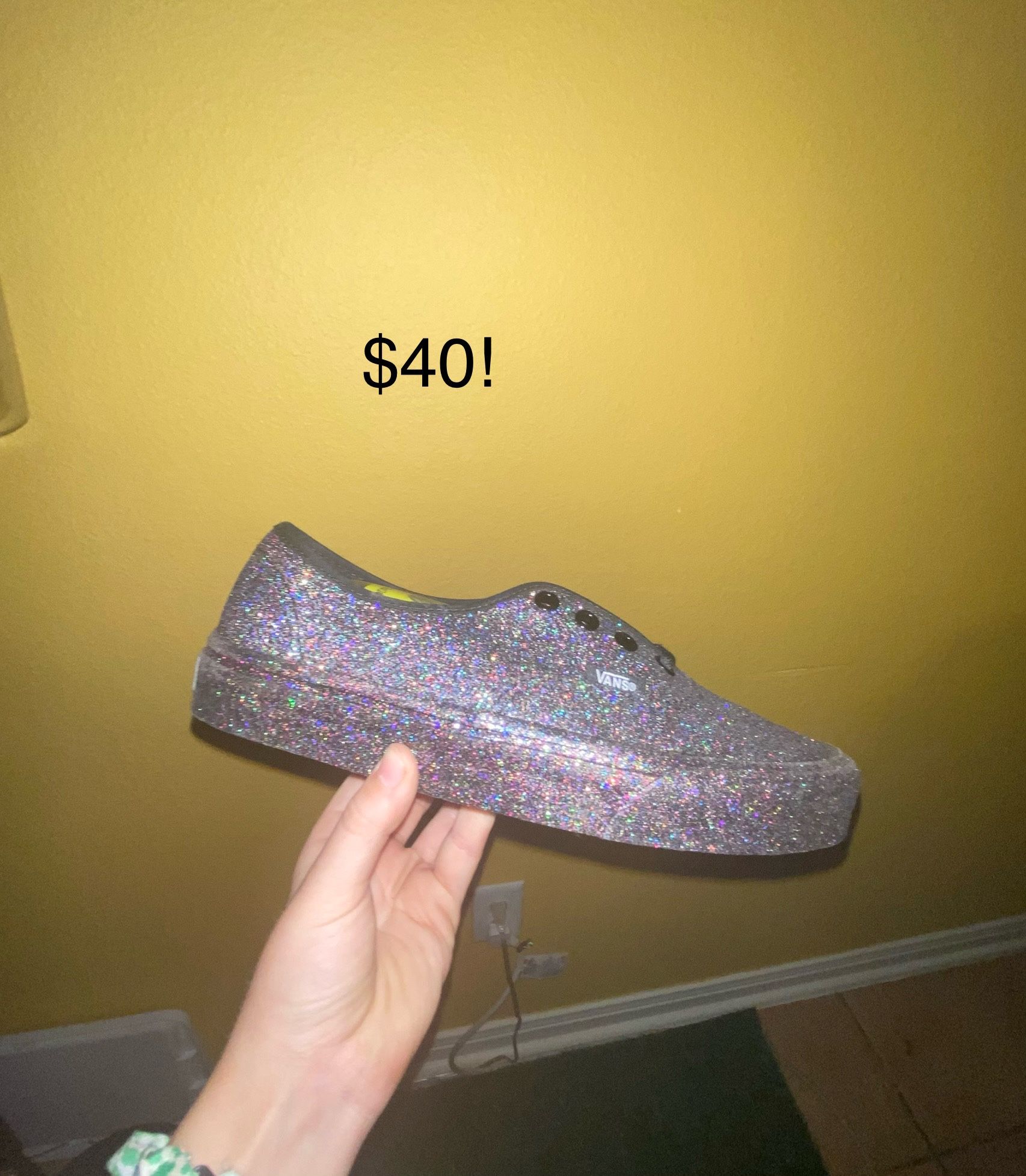 Rainbow Glitter Woman Vans