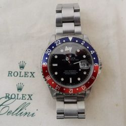 Rolex Mens Oyster Perpetual GMT-Master II 16710 Stainless Steel Pepsi