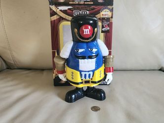 Blue M&M Nutcracker Sweet Candy Dispenser 10-Inch Holiday 2009 Collectible