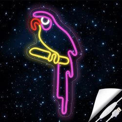 Pink Parrot Neon Sign