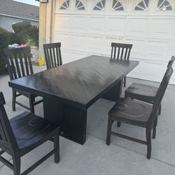 Rustic Dining Table With 6 Chairs 