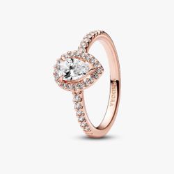 Pandora Sparkling Pear Halo Ring