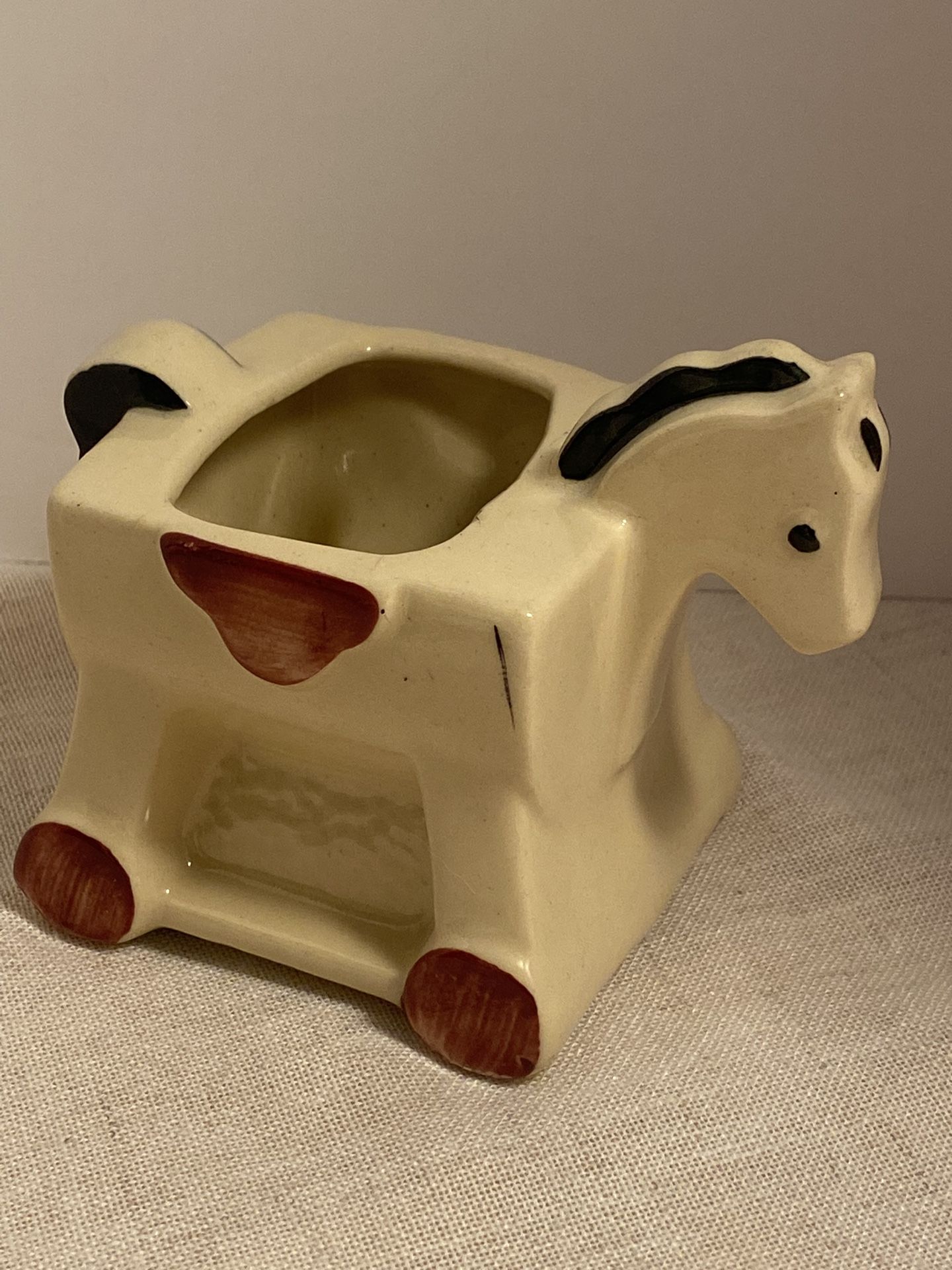 Vintage Shawnee Pottery ceramic Hobby Horse Planter MCM rocking horse fogurine