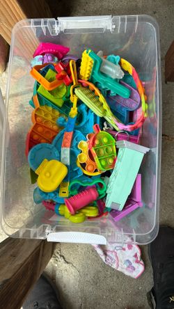 Mixed Play doh Cutouts And Accessories And Pop It’s