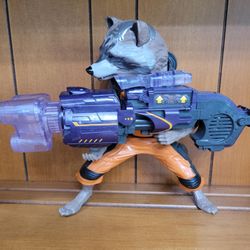 Marvel Comics Guardians Of The Galaxy ROCKET Raccoon 11 Inch Action Figure - Noise Lights Up & Moves!!