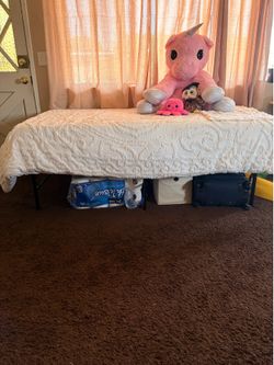 Metal Twin bed frame and mattress