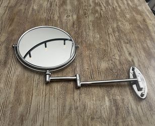8 Inch Chrome Swivel Wall Mount Mirror