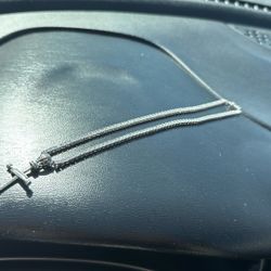 Mossanite Tennis Chain And Pendant