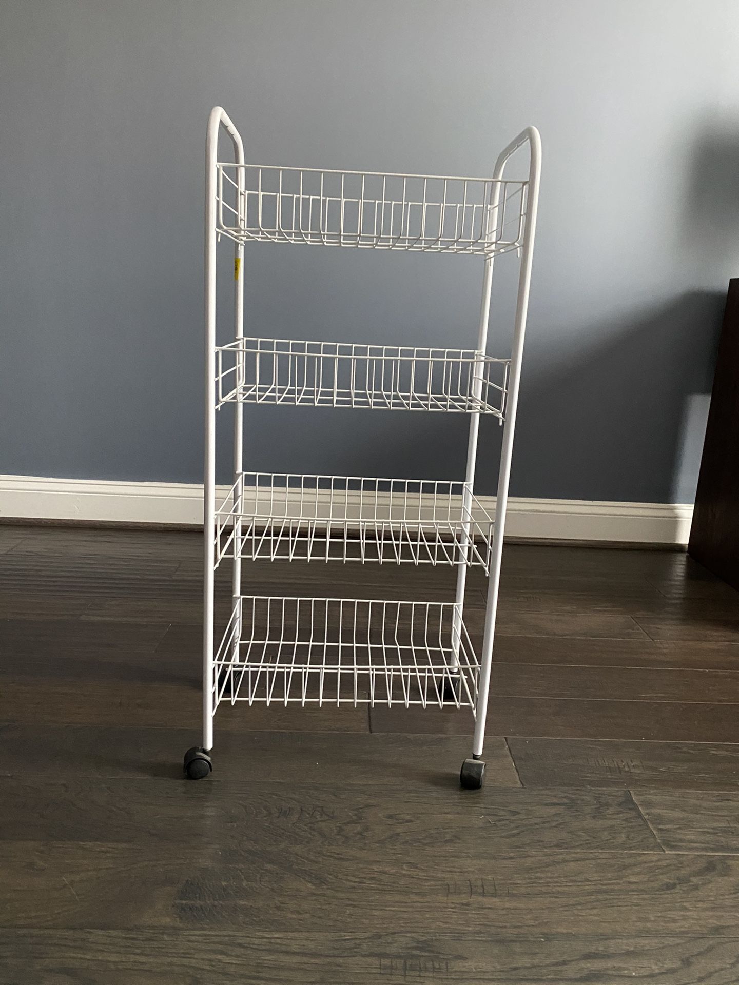 ClosetMaid 4-Tier Metal Rolling Utility Cart, White