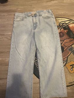Pacsun baggy jeans size 34 light blue