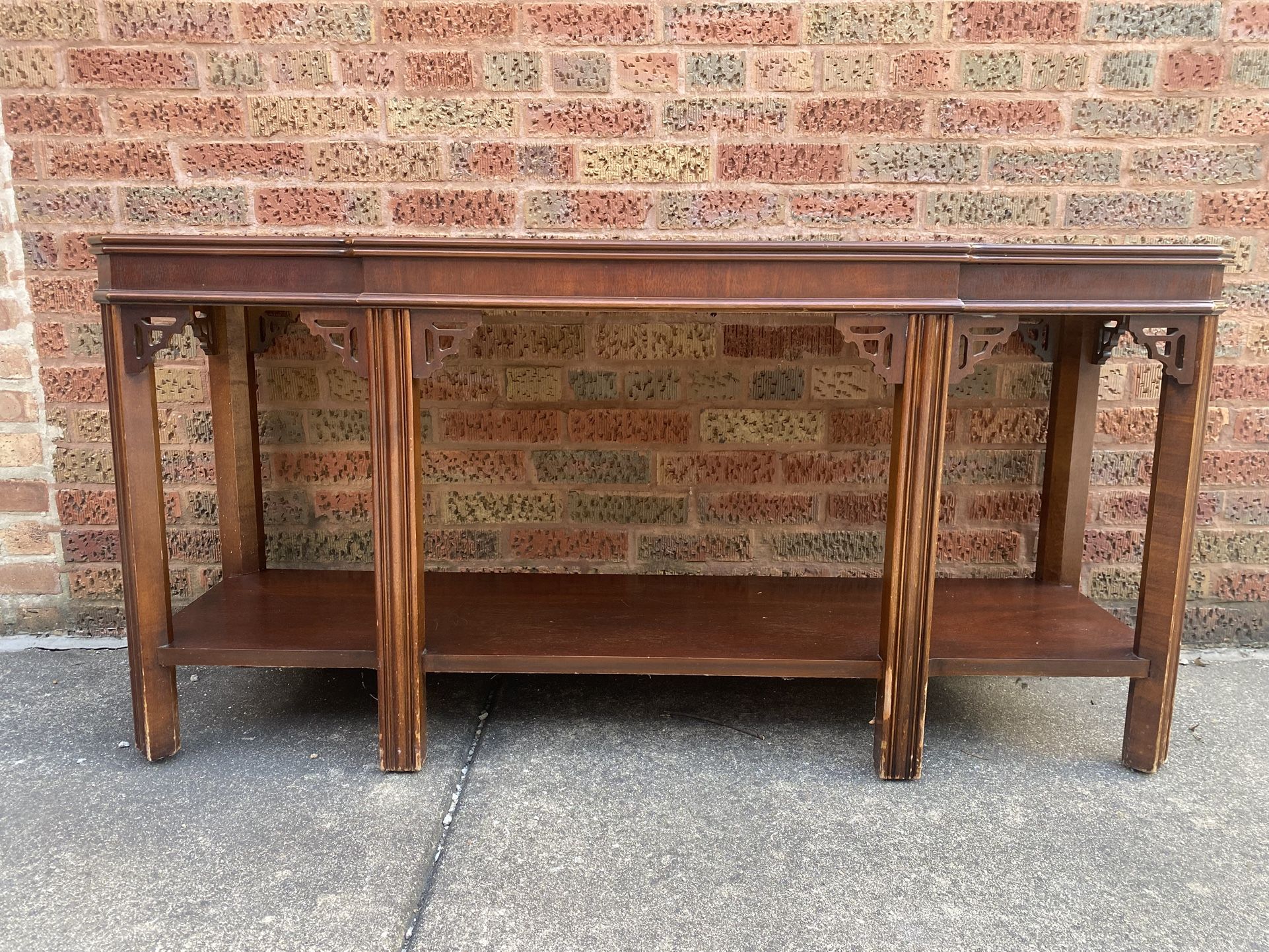 Lane Mahogany Chippendale Style Entryway Table