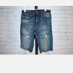  Goodfellow Slim Total Flex Blue Distressed Denim Shorts - Men’s Size 30