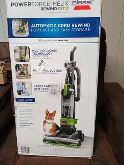 BISSELL PowerForce Helix Turbo Rewind Pet Upright Vacuum