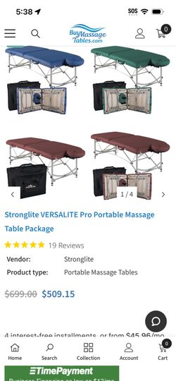 Massage table