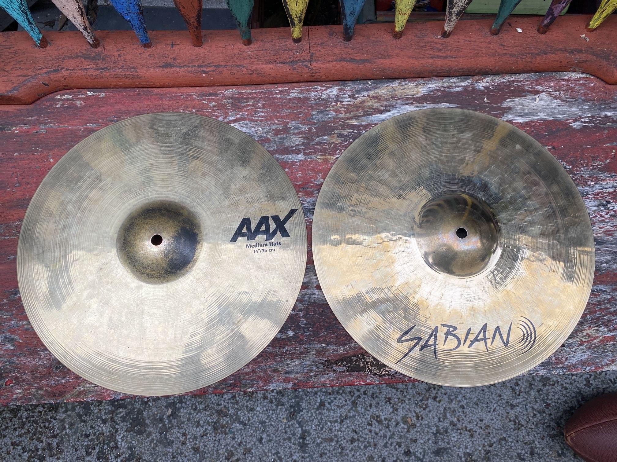 Sabian 14" AAX Medium Hi-Hat Cymbals Brilliant (Pair)