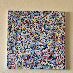 36” Abstract Original Painting by Gavin Mc Groggan – Colorful Contemporary Wall Art, 36×36