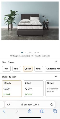 12 Inch Plush Matress