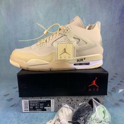 Air jordan 4s  OFF WHITE SAIL  more colors available  